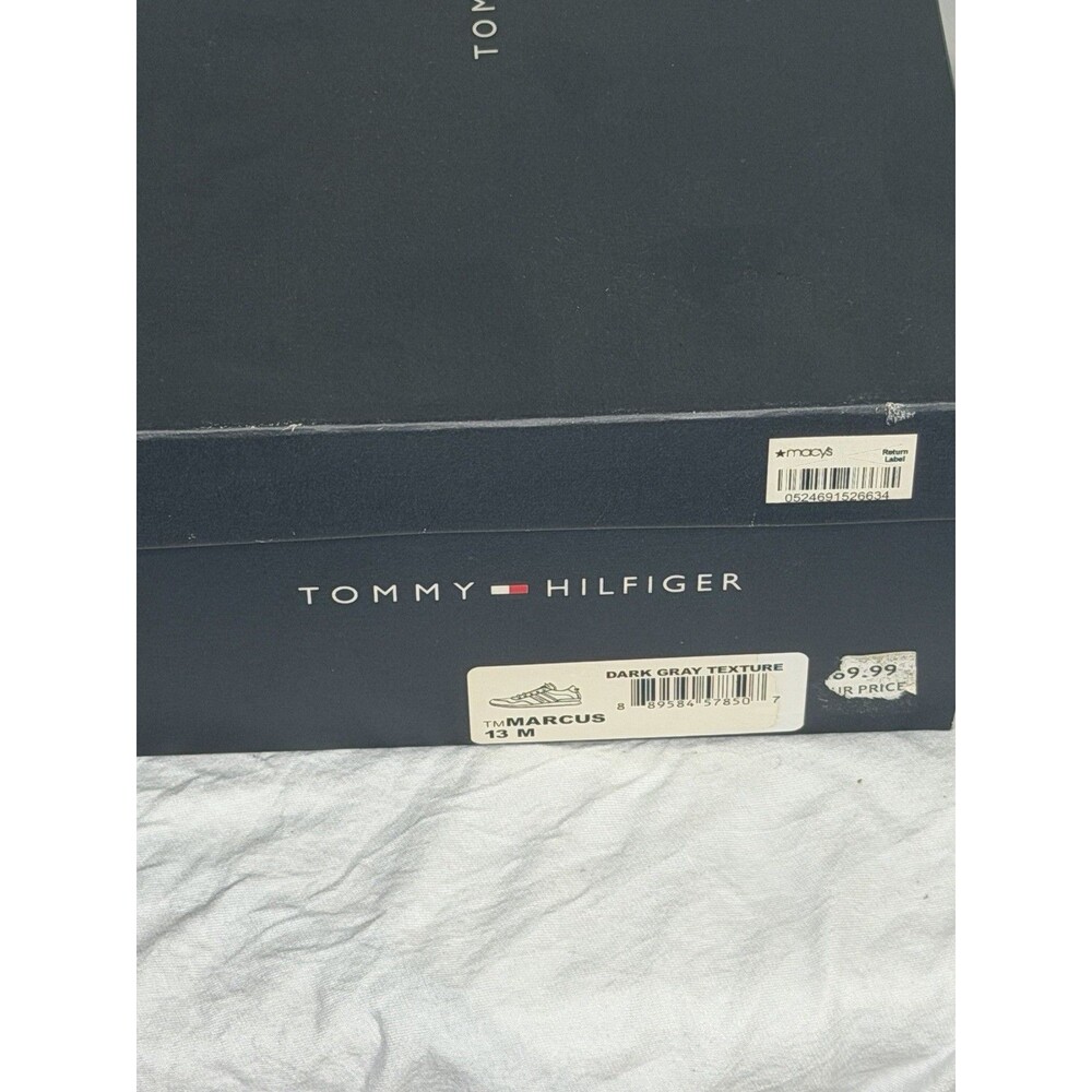 TOMMY HILFIGER TM MARCUS DARK GRAY FASHION SNEAKERS SIZE 13 NEW IN BOX - Picture 3 of 6
